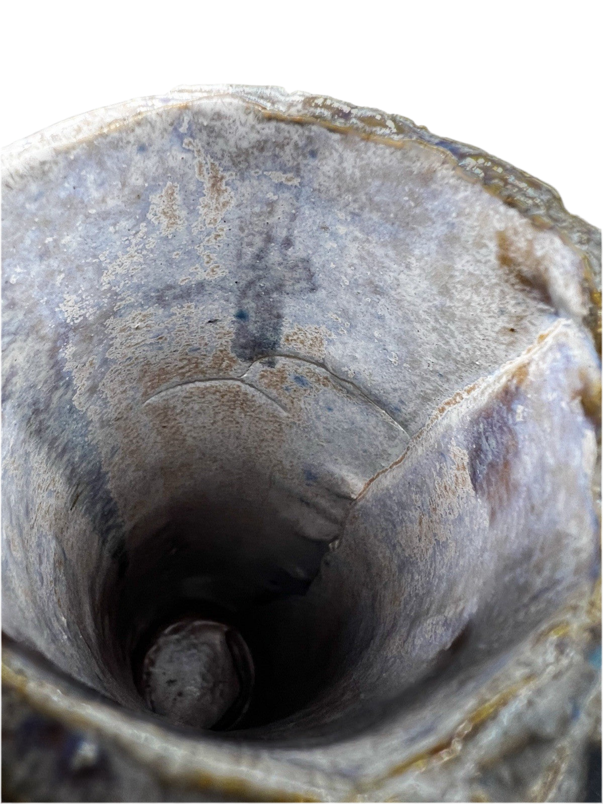 Handmade Studio Stoneware Vase | Iridescent Glazed 943g