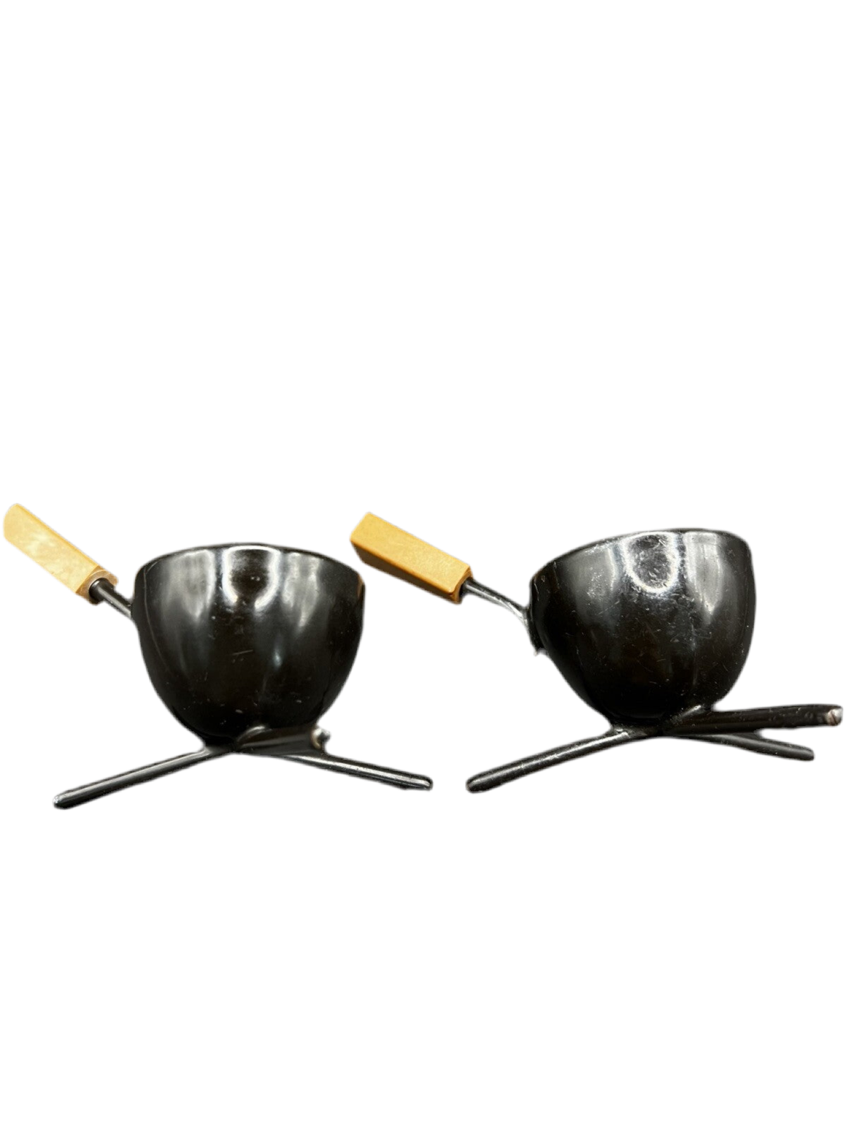 Rare Set Of 6 Tripod Egg Cups Mid-Century Modern, Retro Kitchen Accessories