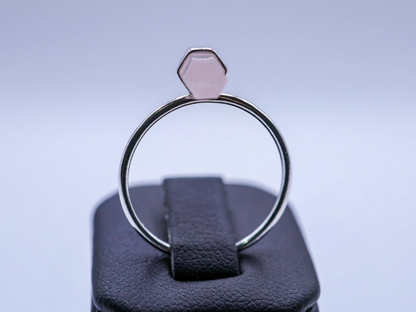 Minimalist 925 Quartz Crystal Ring – Rose or Clear Crystal – Gold or Silver Band – Sizes 5 to 7