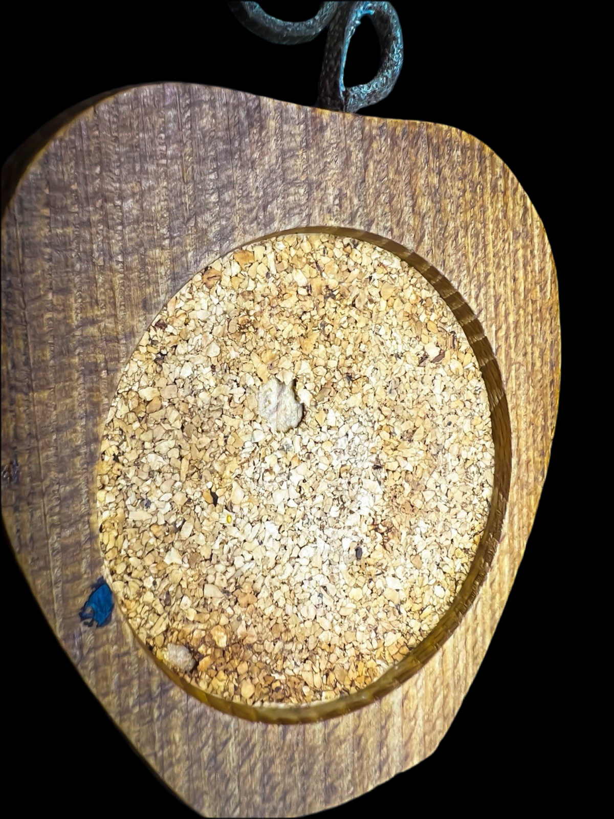 Rustic Wooden Apple Coasters Set of 6, Cork Backed With Leather Strap and Stand