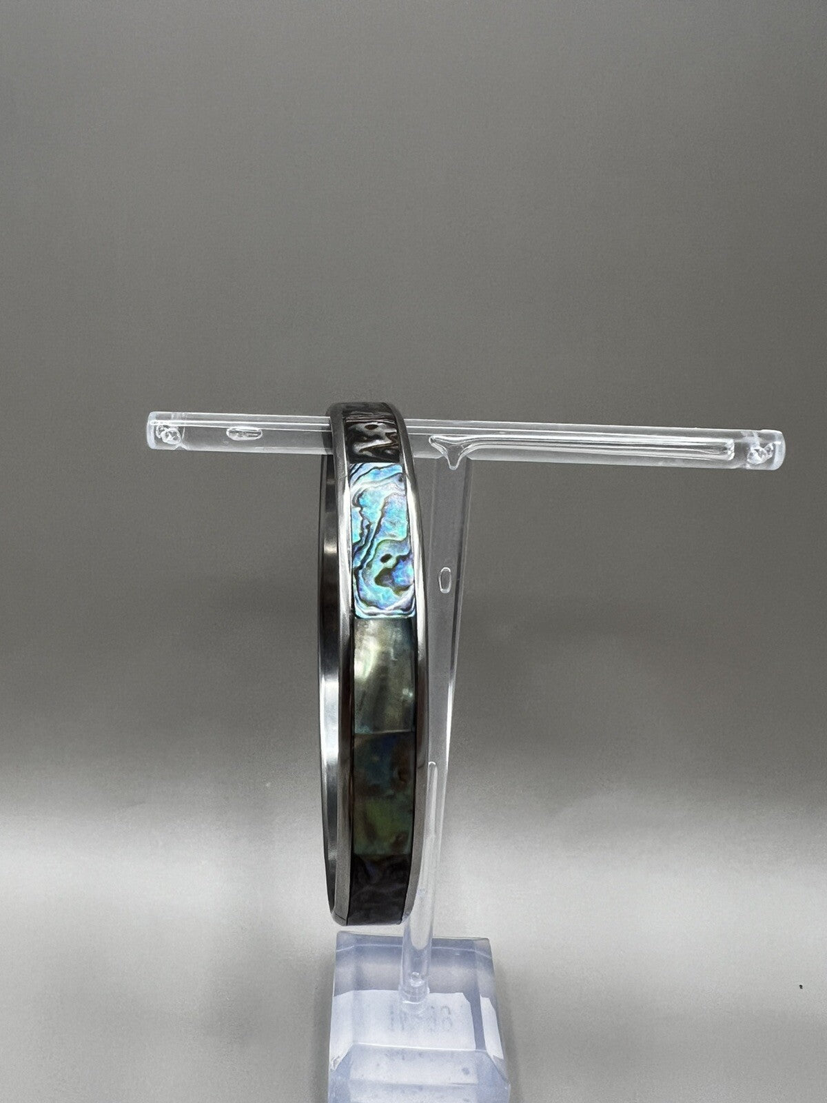 Abalone Jewellery Set Metal Bangle And Vivid Stud Earrings, Coastal Accessories