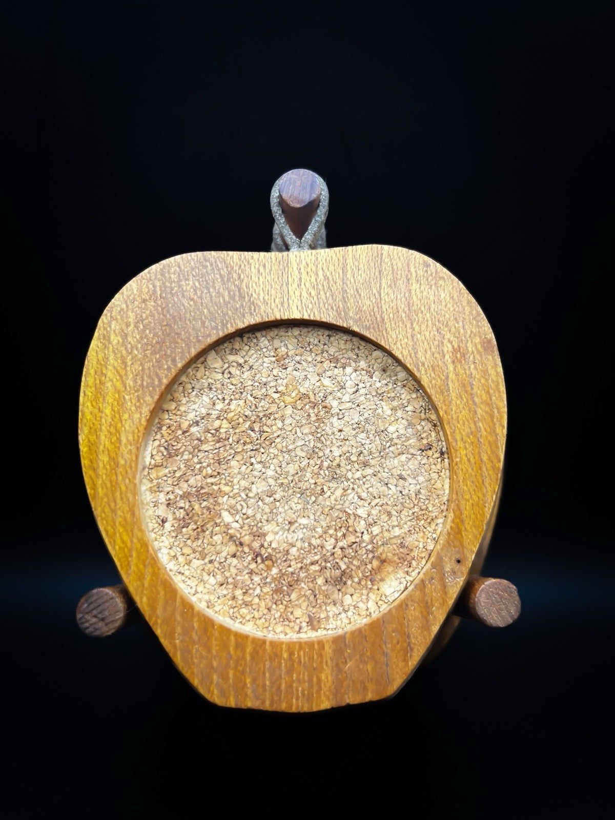 Rustic Wooden Apple Coasters Set of 6, Cork Backed With Leather Strap and Stand