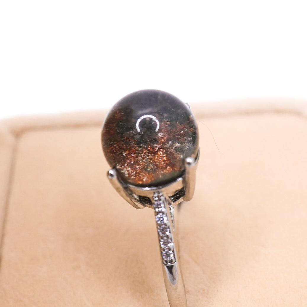 Garden Quartz Adjustable Ring