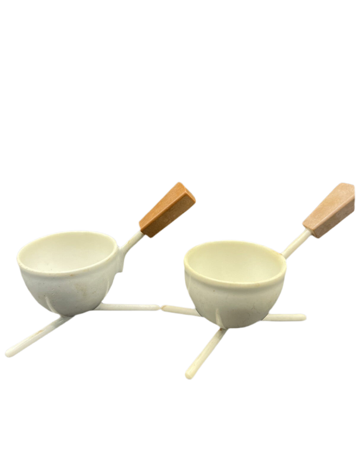 Rare Set Of 6 Tripod Egg Cups Mid-Century Modern, Retro Kitchen Accessories