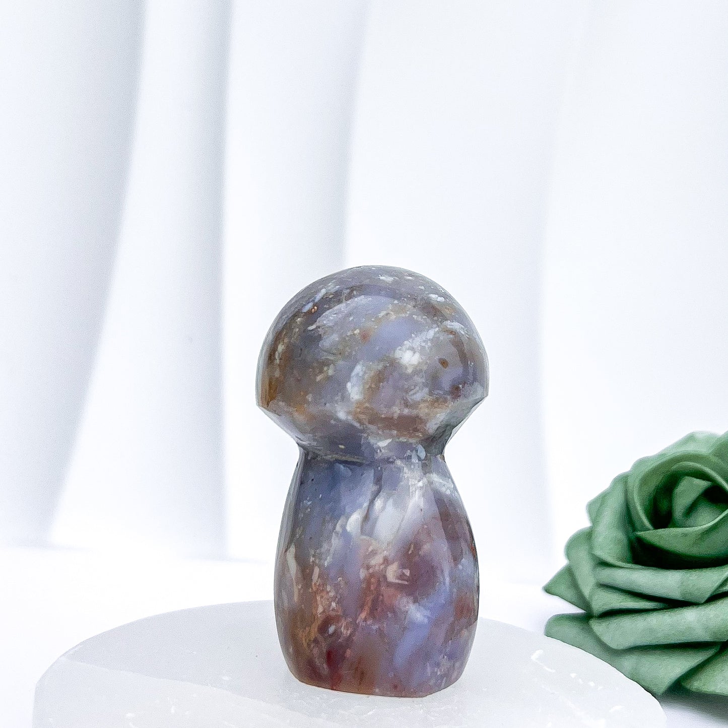 Jasper Mushroom Carving #2 | 139g x 7cm