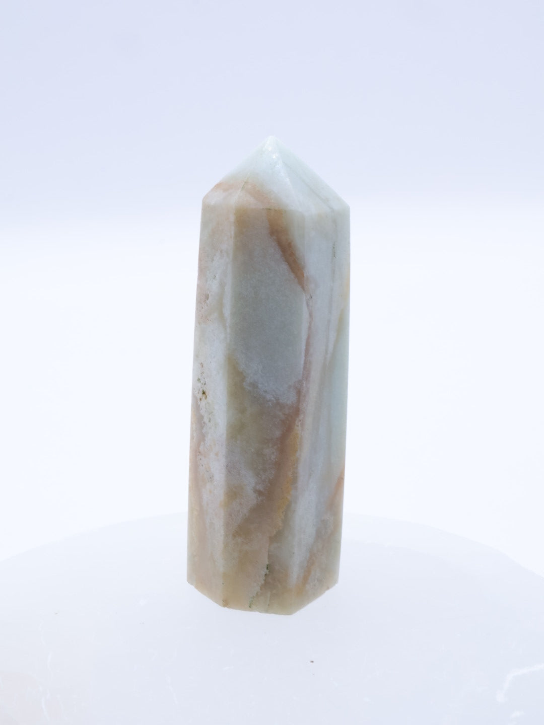 Sky Blue Quartz (Chalcedony)Crystal Point Small 65-100mm | #1