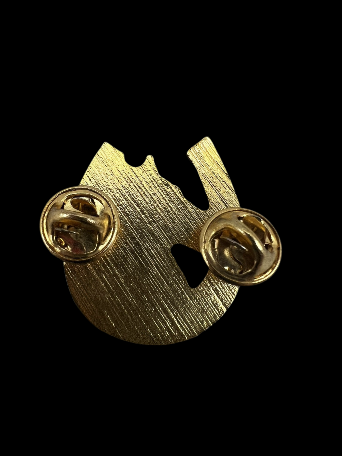 Vintage Lapel Pin Golden Horseshoe, Collectible Equestrian Brooch Jewellery Gift