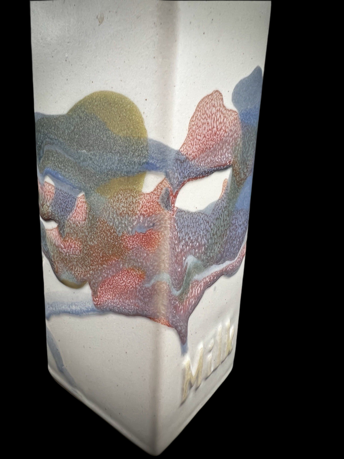 Vintage Milk and Sugar Ceramic Set with Abstract Glaze
