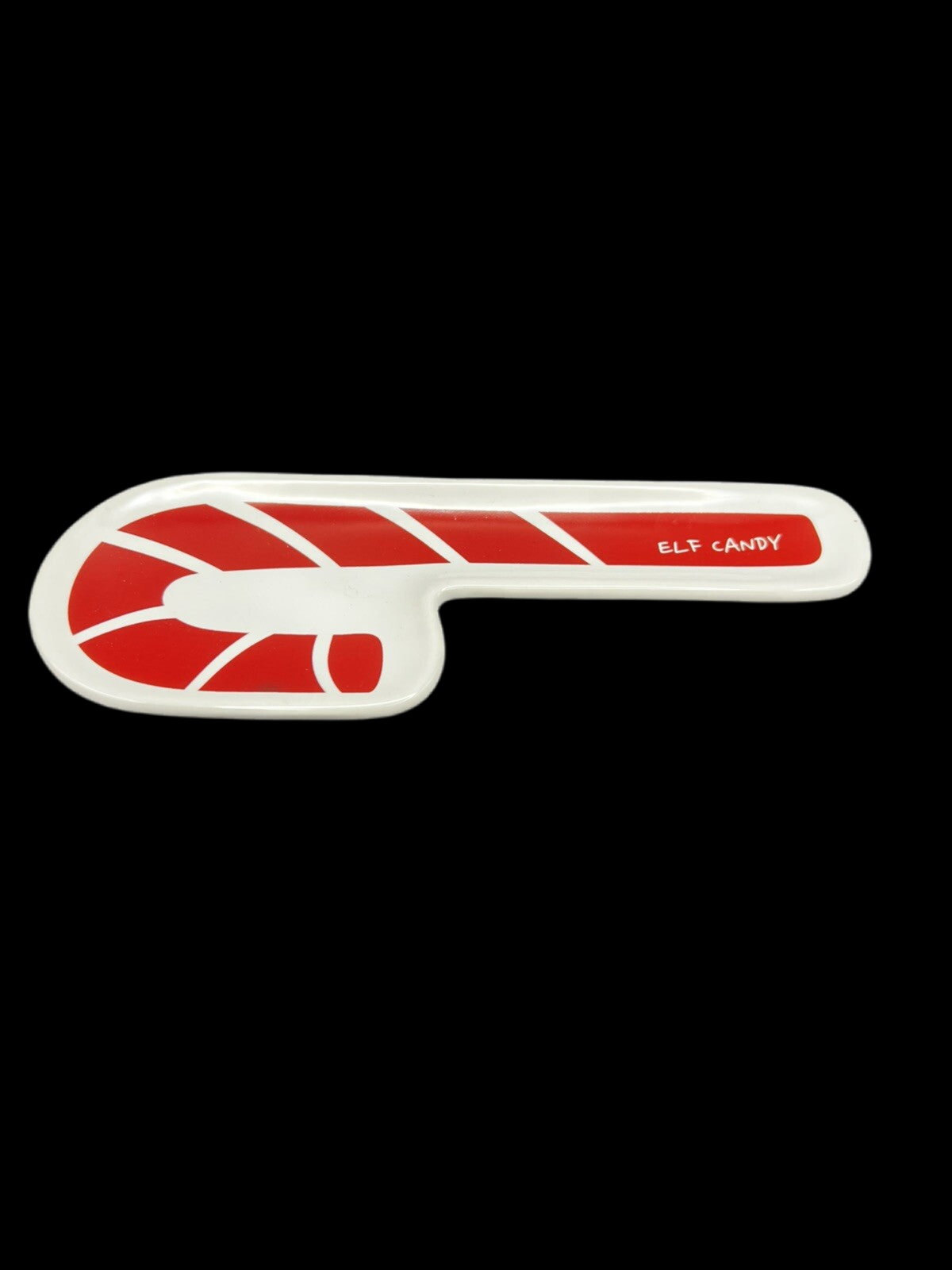 Festive Red and White Elf Candy Cane Dish – Perfect for Christmas Décor 18cm