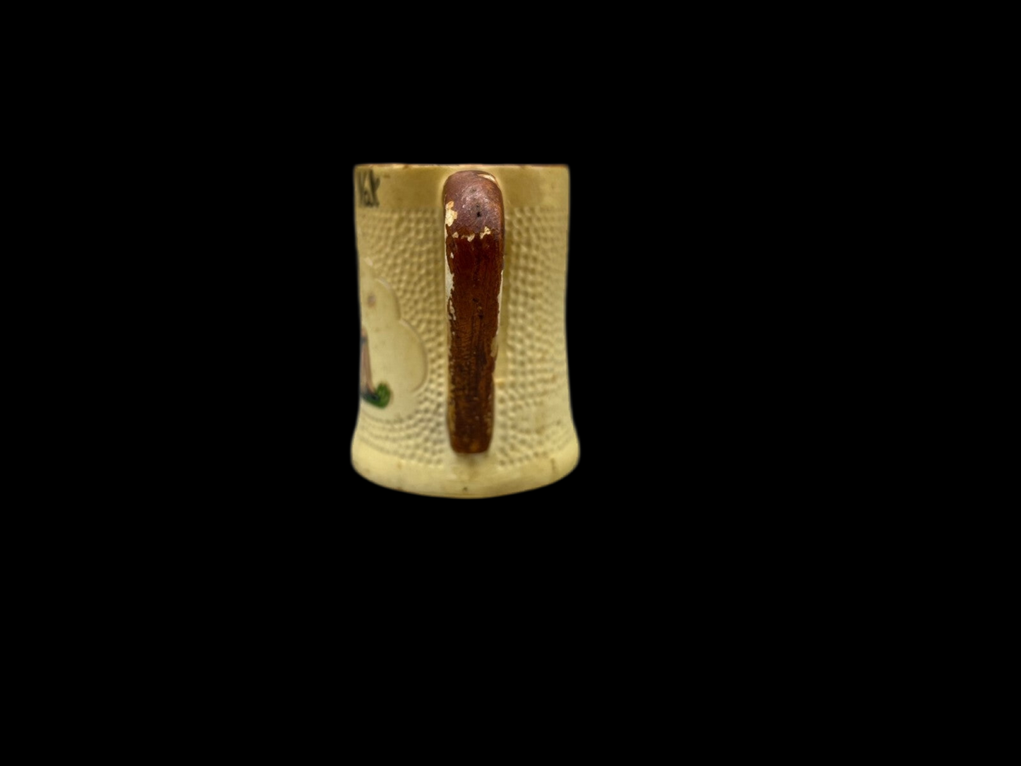 Vintage Manorware Miniature Beige Jug with Brown Handle