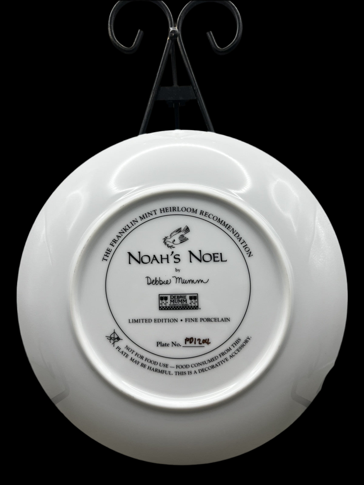 Set of 5 Vintage Debbie Mumm Christmas Plates – Franklin Mint Fine Porcelain