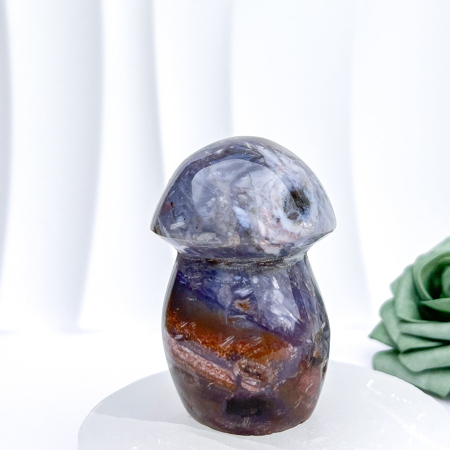 Jasper Mushroom Carving #5 | 269g x 8.5cm