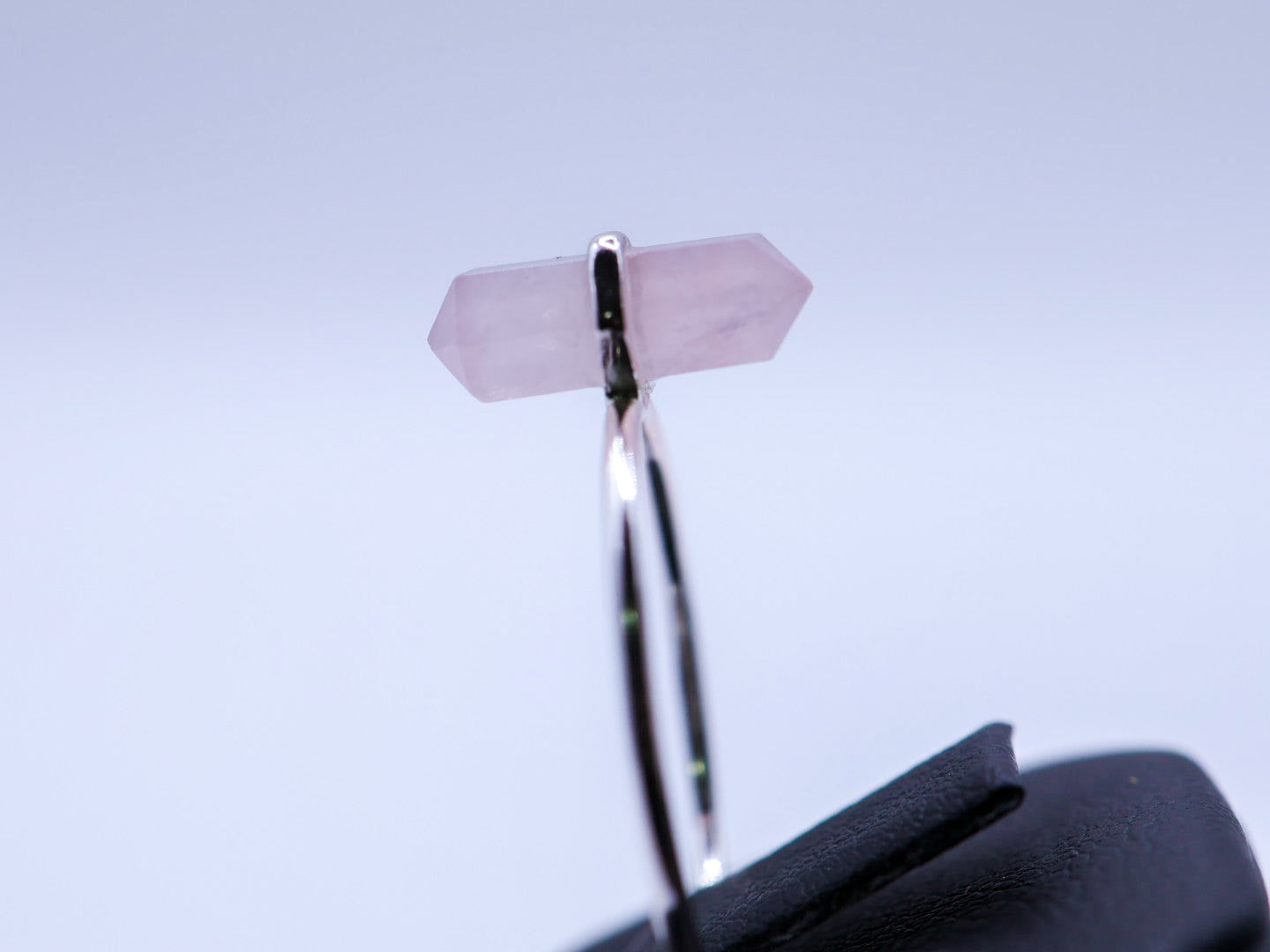 Minimalist 925 Quartz Crystal Ring – Rose or Clear Crystal – Gold or Silver Band – Sizes 5 to 7