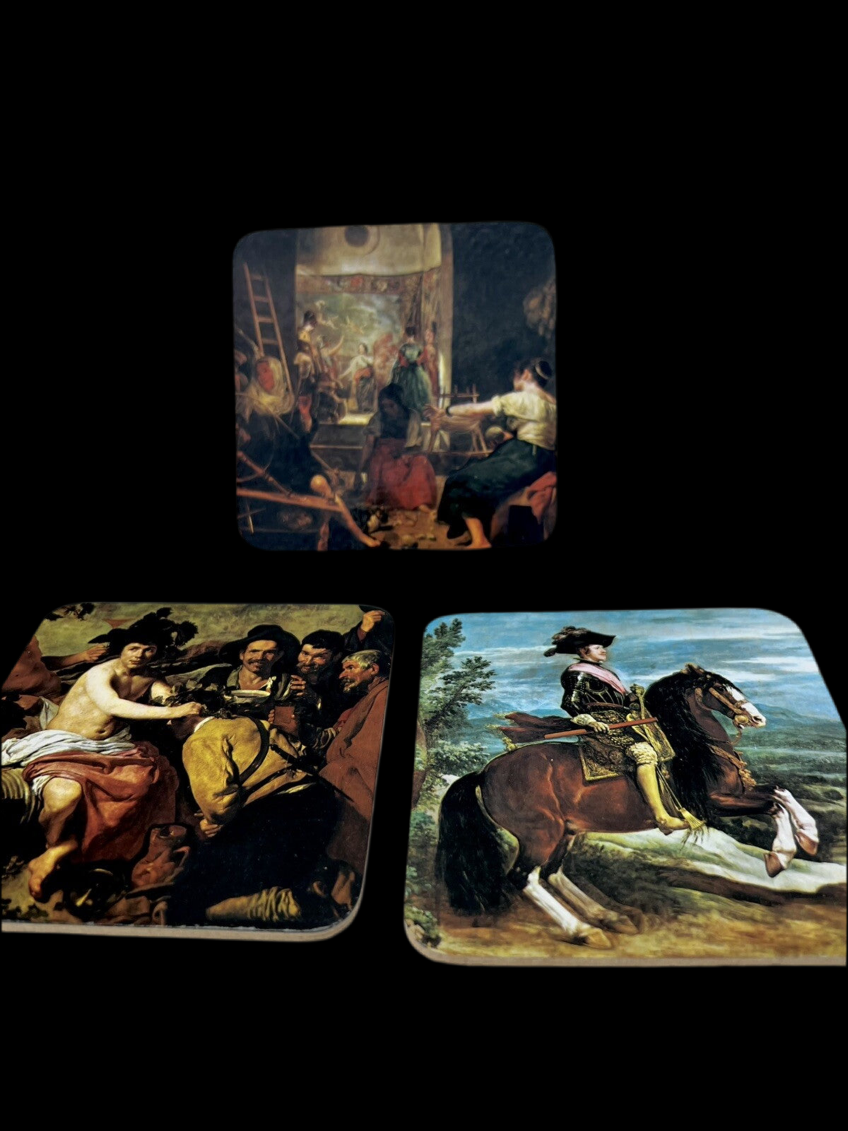Vintage Set of 6 Coasters and Placemat With Box - Manufacturas Hema