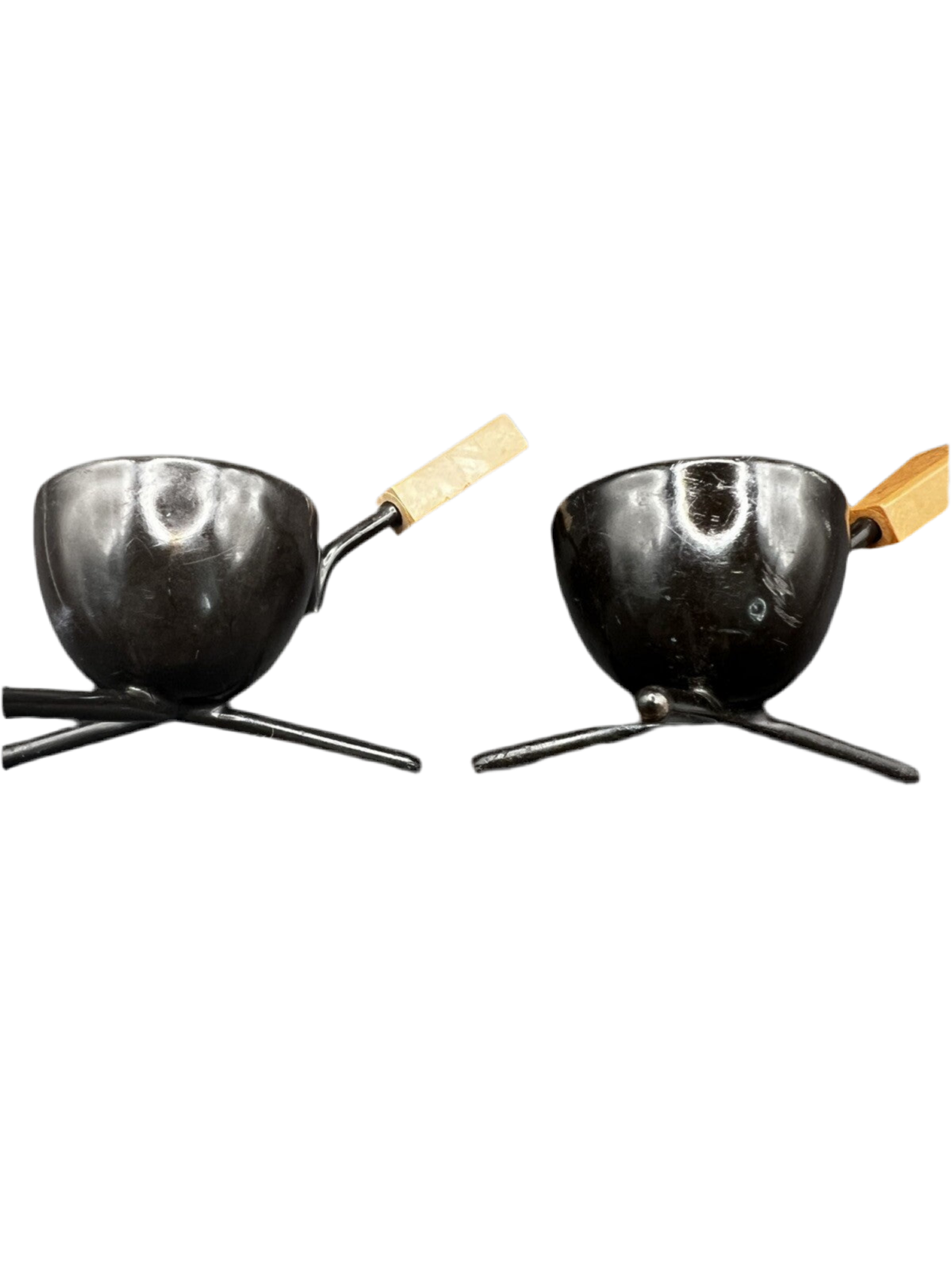 Rare Set Of 6 Tripod Egg Cups Mid-Century Modern, Retro Kitchen Accessories