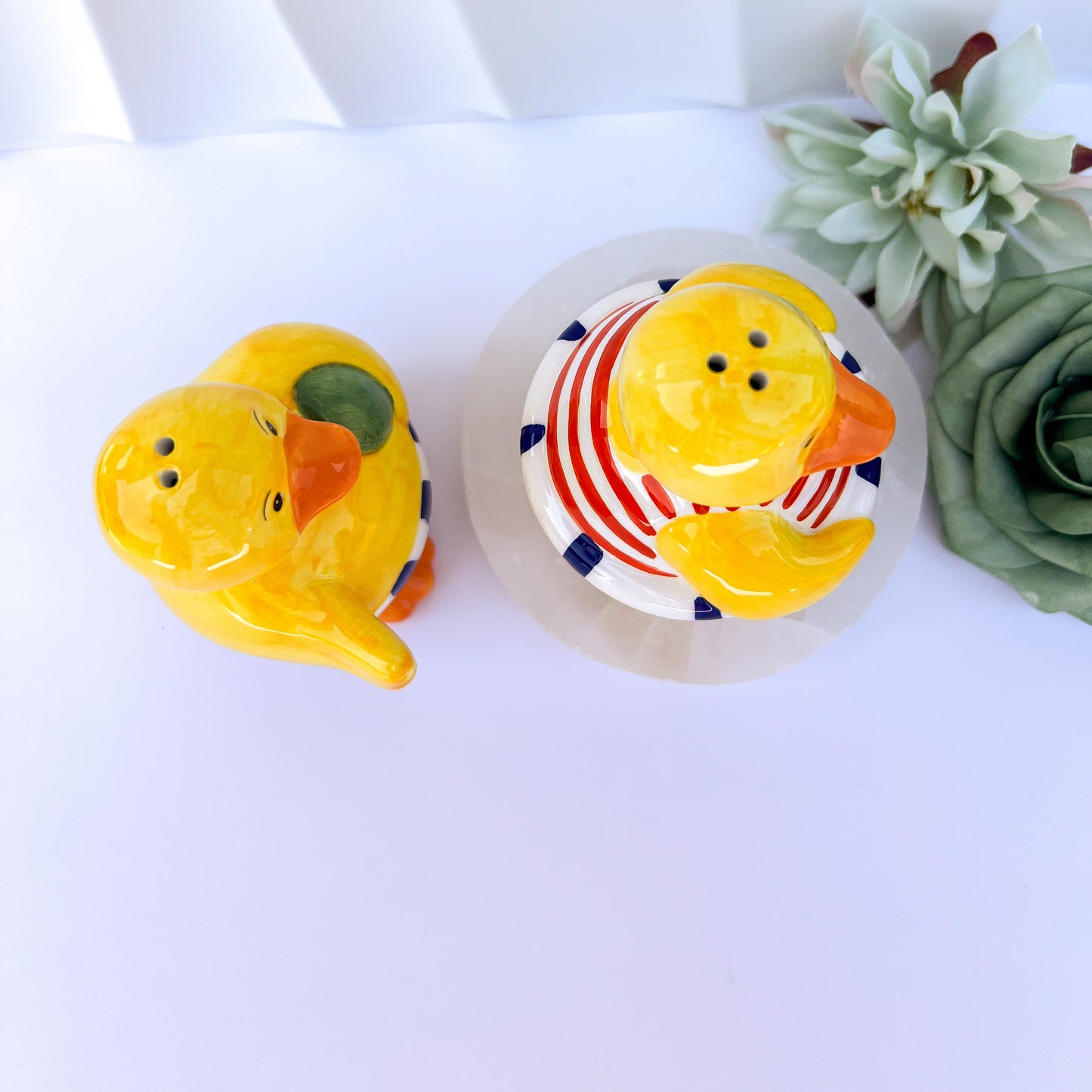 Novelty Beach Duck Salt & Pepper Shakers