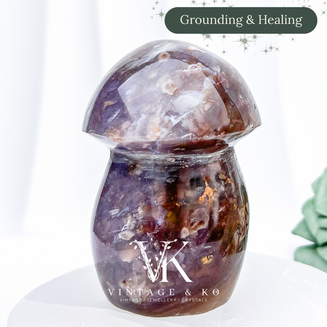Jasper Mushroom Carving #5 | 269g x 8.5cm