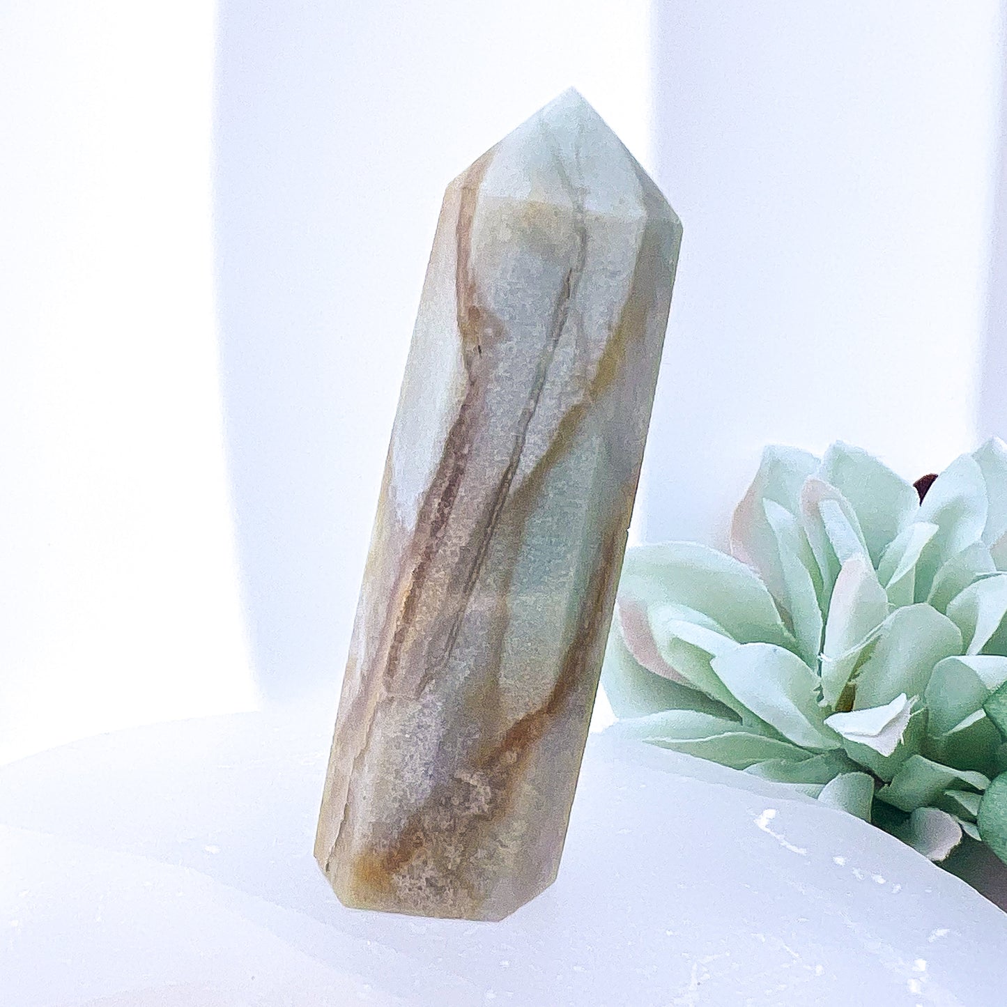 Sky Blue Quartz (Chalcedony)Crystal Point Small 6.5cm | #1 (50g)