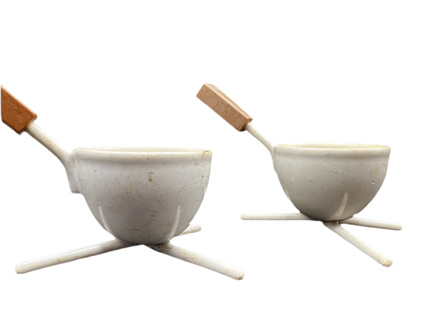 Rare Set Of 6 Tripod Egg Cups Mid-Century Modern, Retro Kitchen Accessories