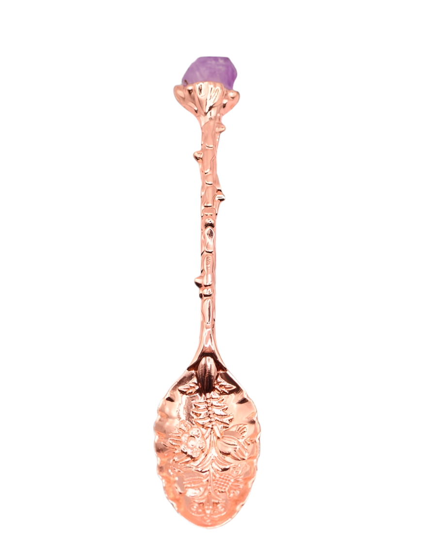 Single Witchy Genuine Crystal Coffee & Tea Spoon – Whimsical Decorative Gift