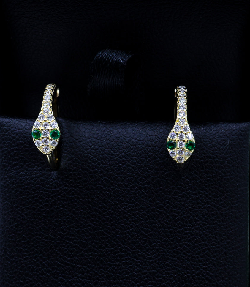 Snake Huggie Earrings | .925 Sterling Silver