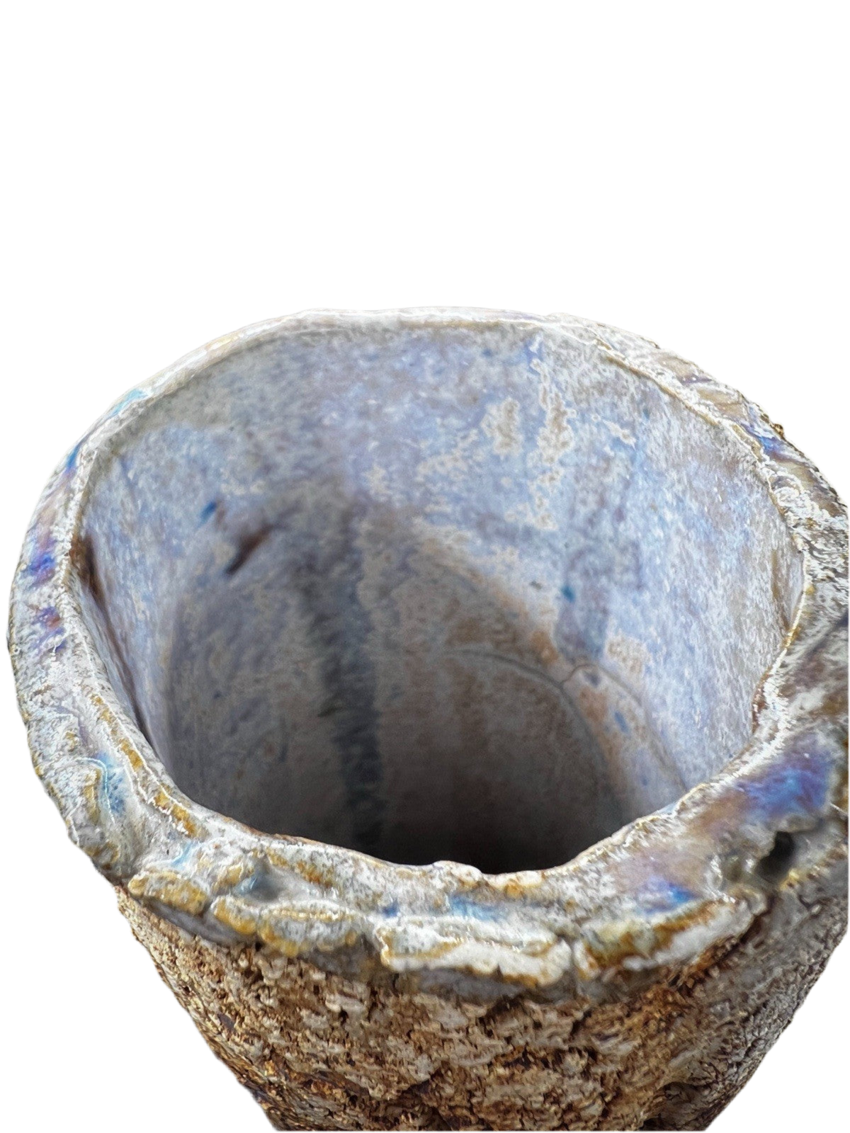 Handmade Studio Stoneware Vase | Iridescent Glazed 943g