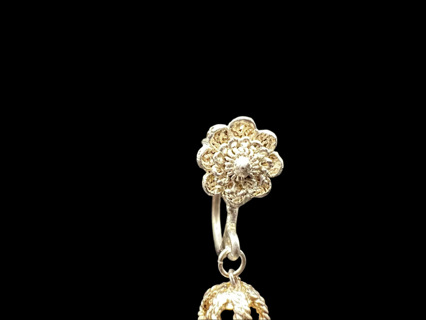 1950’s Vintage Art Deco Red Screw Back Drop Earrings