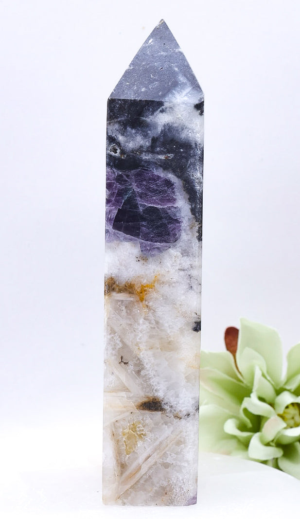 Druzy Fluorite Crystal Point Medium 13cm - 274g