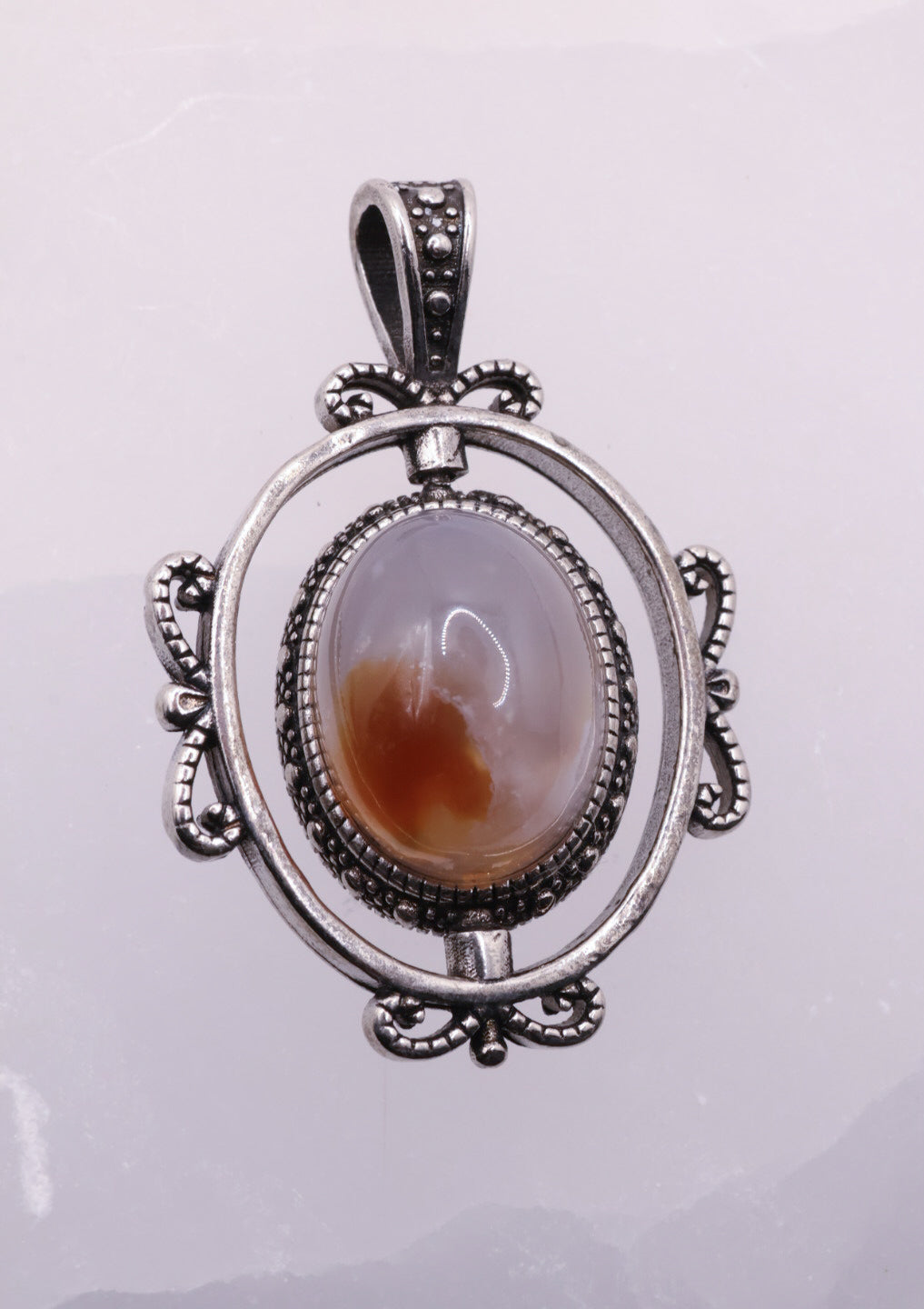 Sakura Agate Rotating Pendant | #3