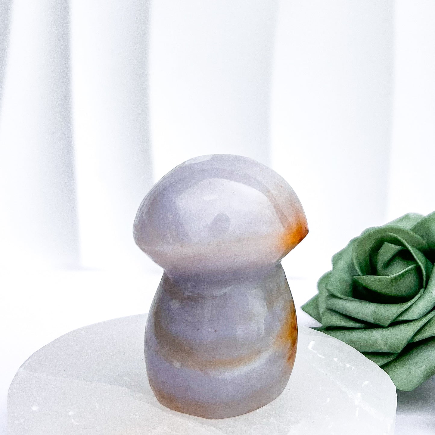Jasper Mushroom Carving | #3 156g x 6.5cm