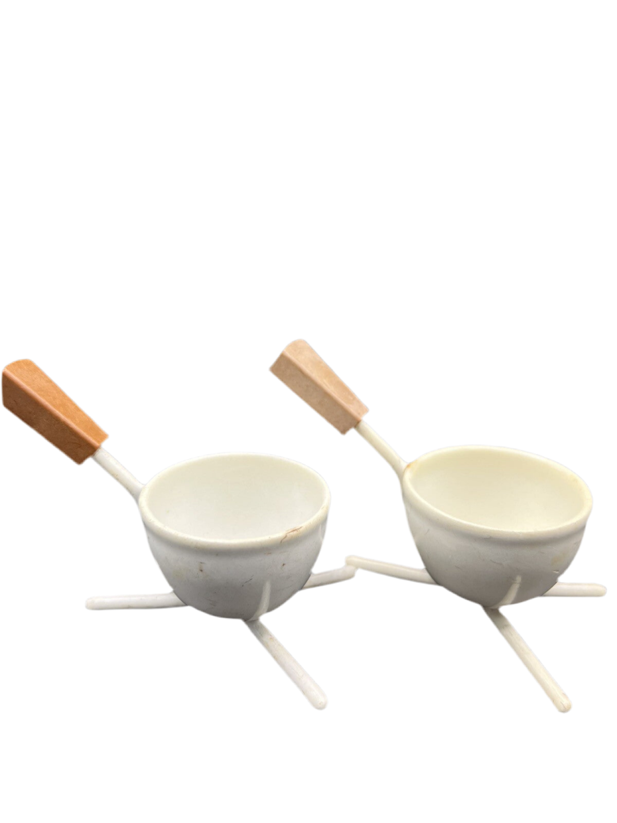 Rare Set Of 6 Tripod Egg Cups Mid-Century Modern, Retro Kitchen Accessories