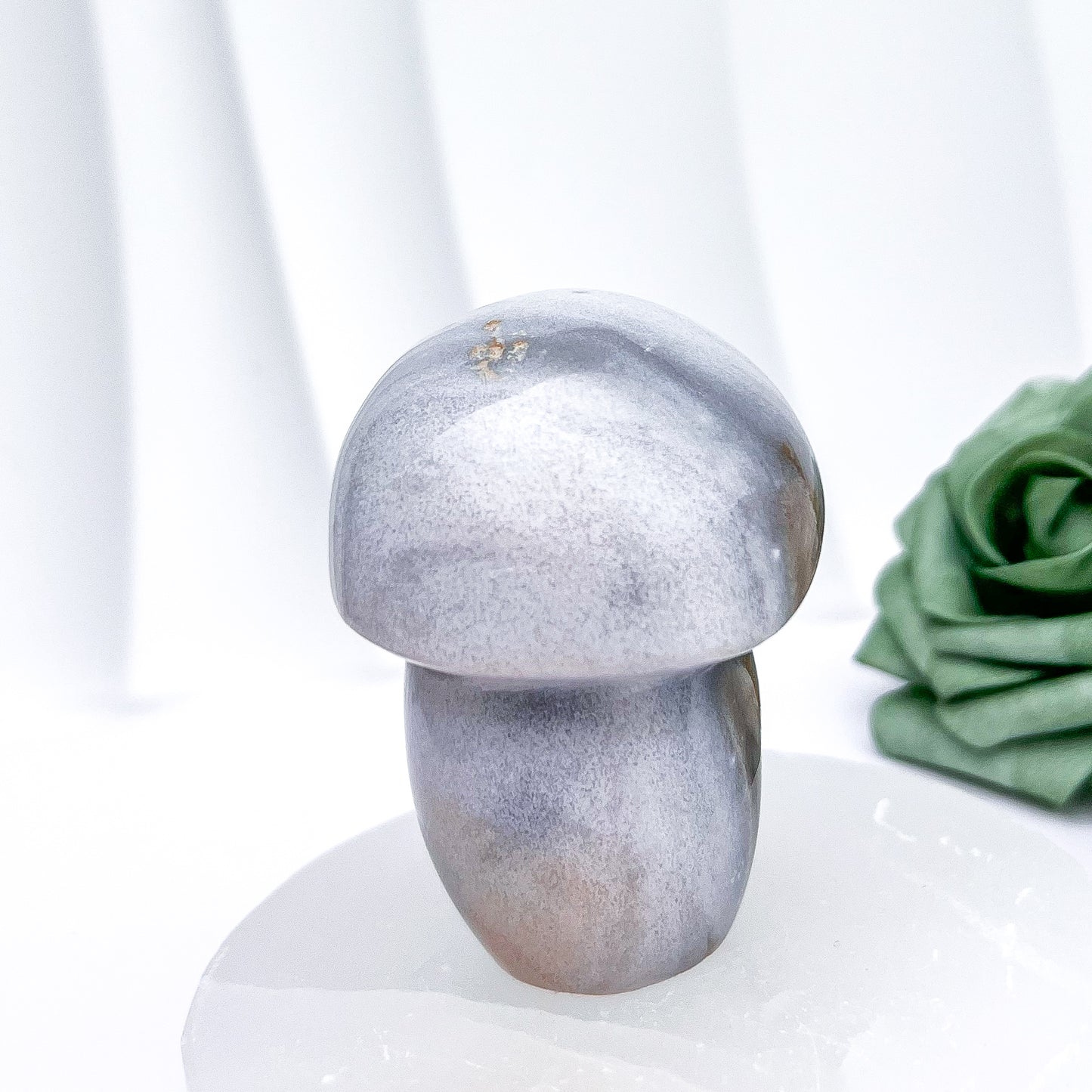 Jasper Mushroom Carving #4 | 222g x 7.5cm