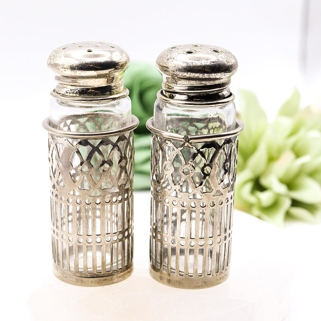 Vintage Japanese Glass Salt & Pepper Shakers