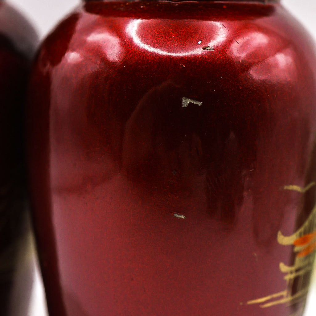 Red Temple Japanese Salt & Pepper Shakers