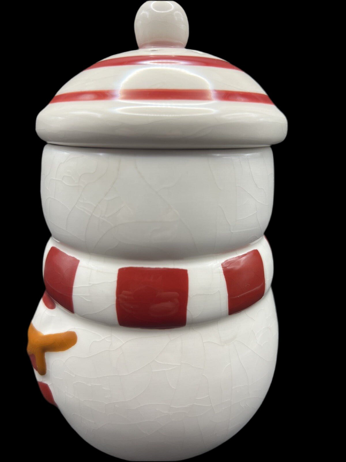 Novelty Ceramic Snowman Mug with Lid and Steam Holes