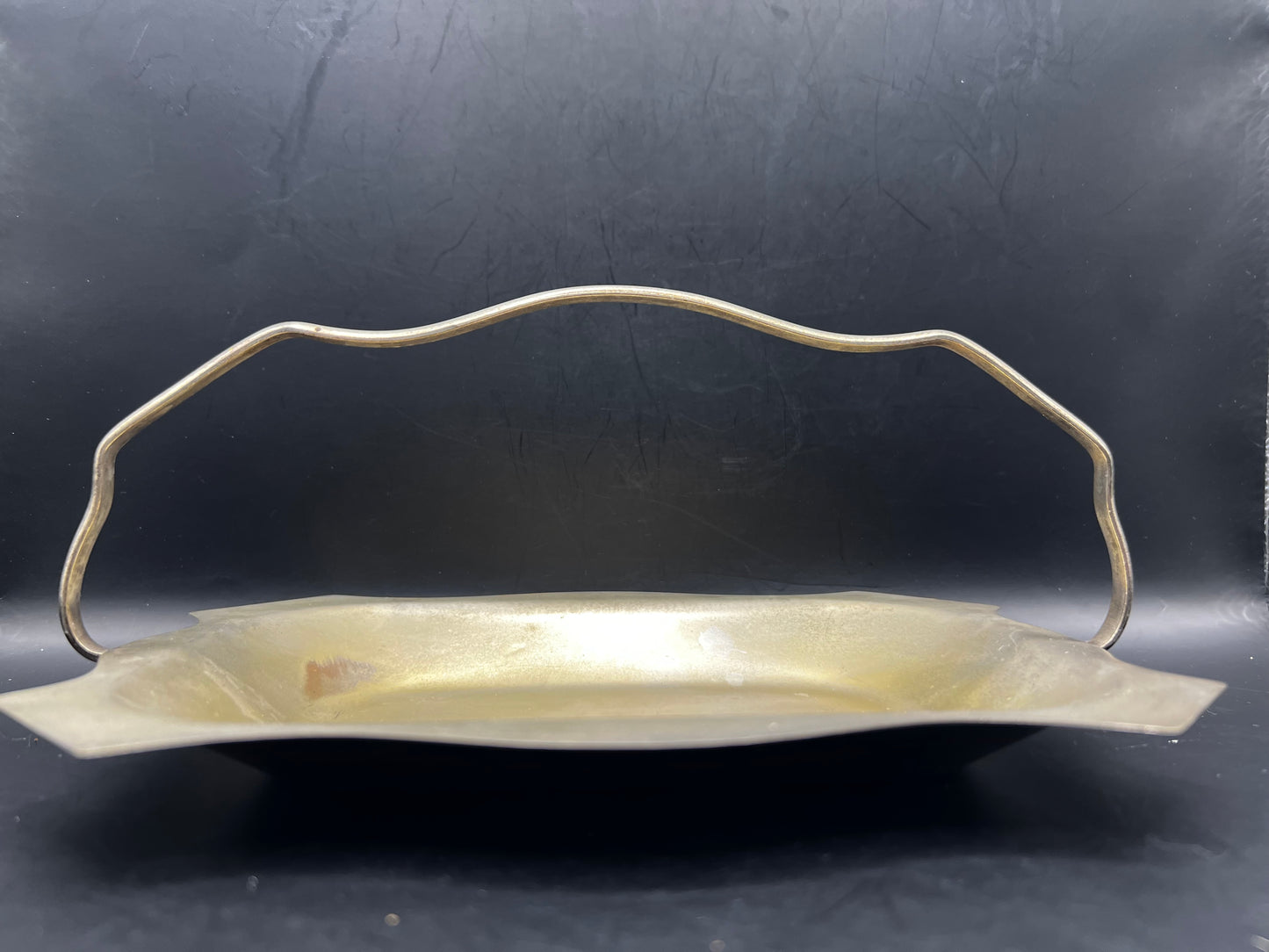Vintage Goldcraft Anodised Aluminium Handled Bread Basket | Mid-Century Australian Serving Dish | Elegant Retro Fruit Bowl