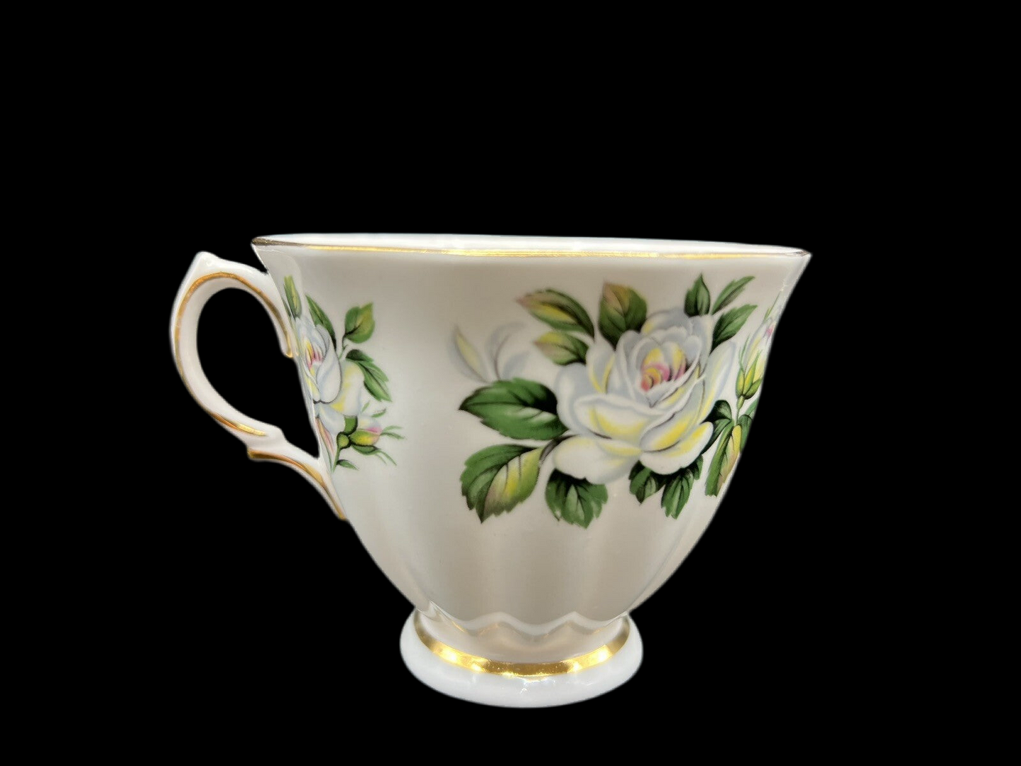 Colclough Tea Cup and Saucer Set - Rare Ridgway Blue Floral Design Gold Trim
