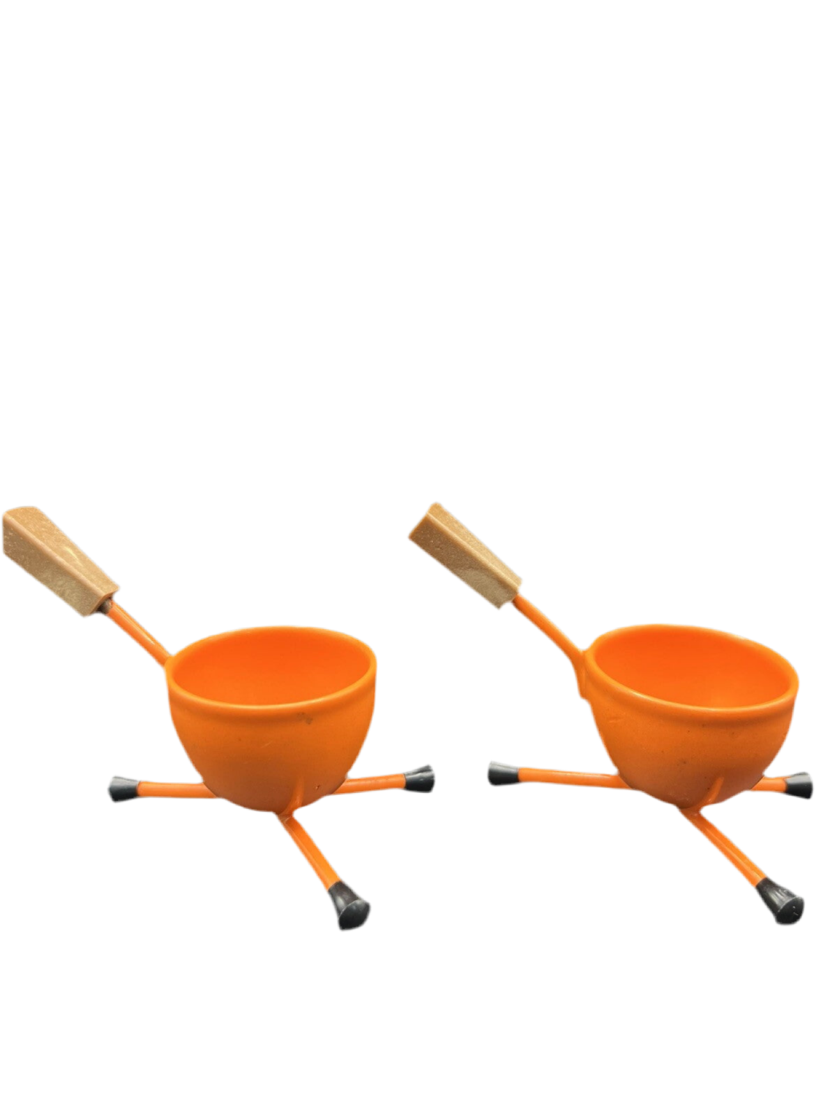 Rare Set Of 6 Tripod Egg Cups Mid-Century Modern, Retro Kitchen Accessories