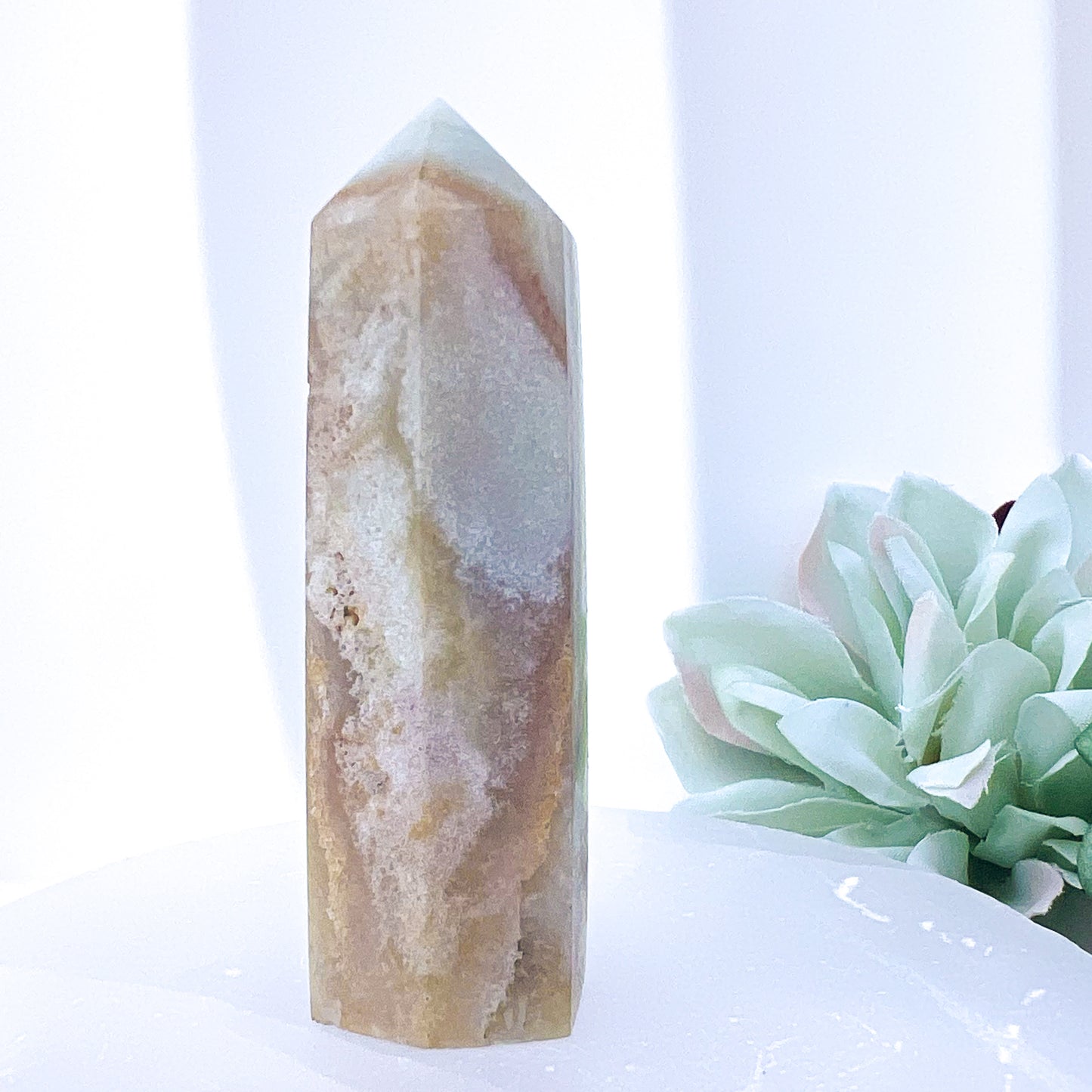 Sky Blue Quartz (Chalcedony)Crystal Point Small 6.5cm | #1 (50g)
