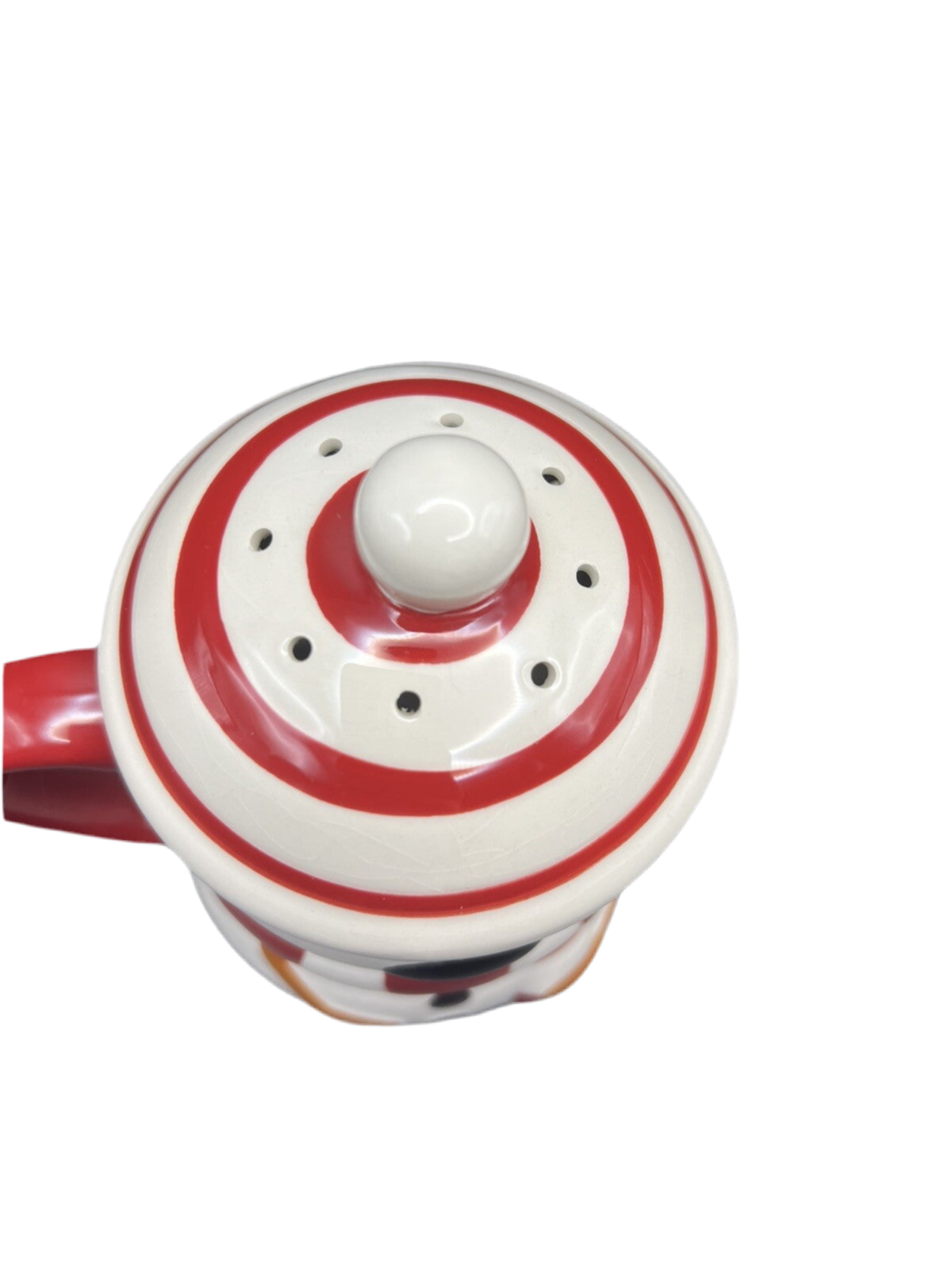 Novelty Ceramic Snowman Mug with Lid and Steam Holes