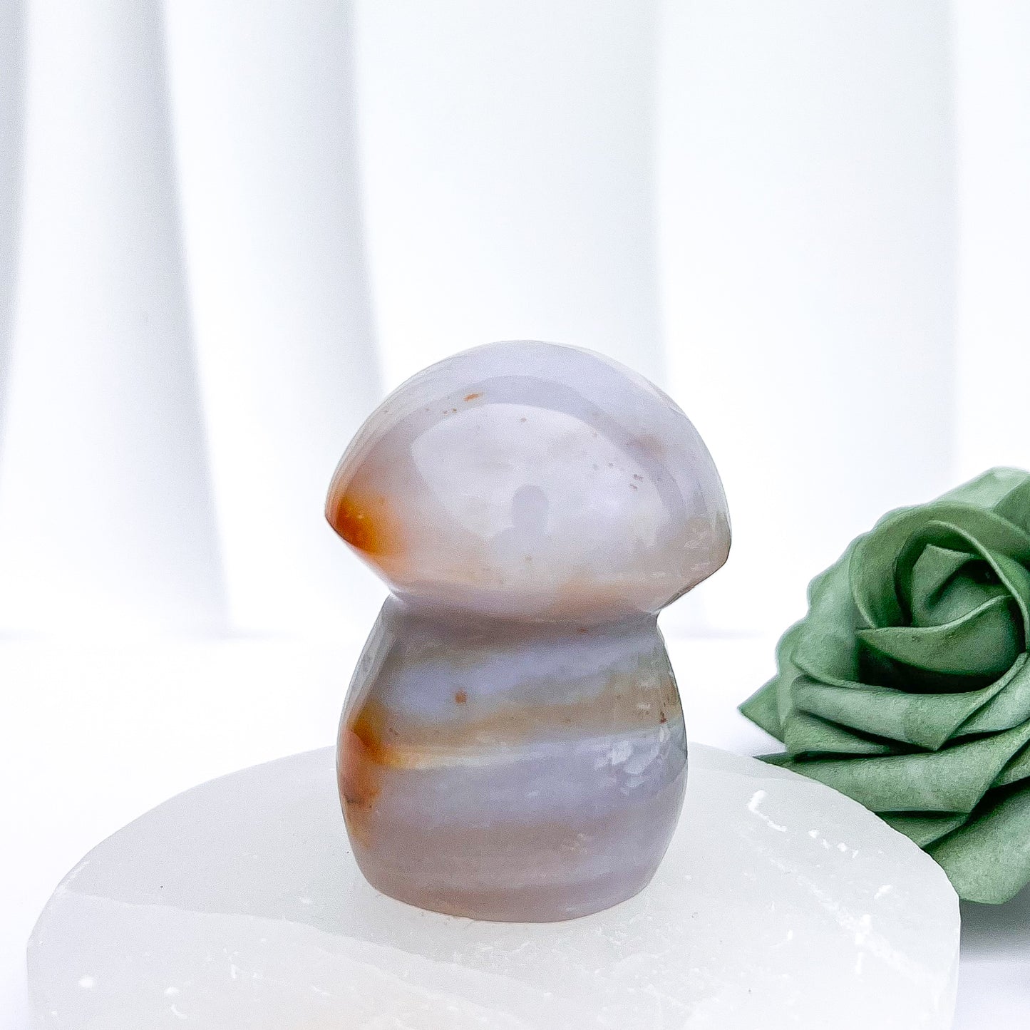 Jasper Mushroom Carving | #3 156g x 6.5cm