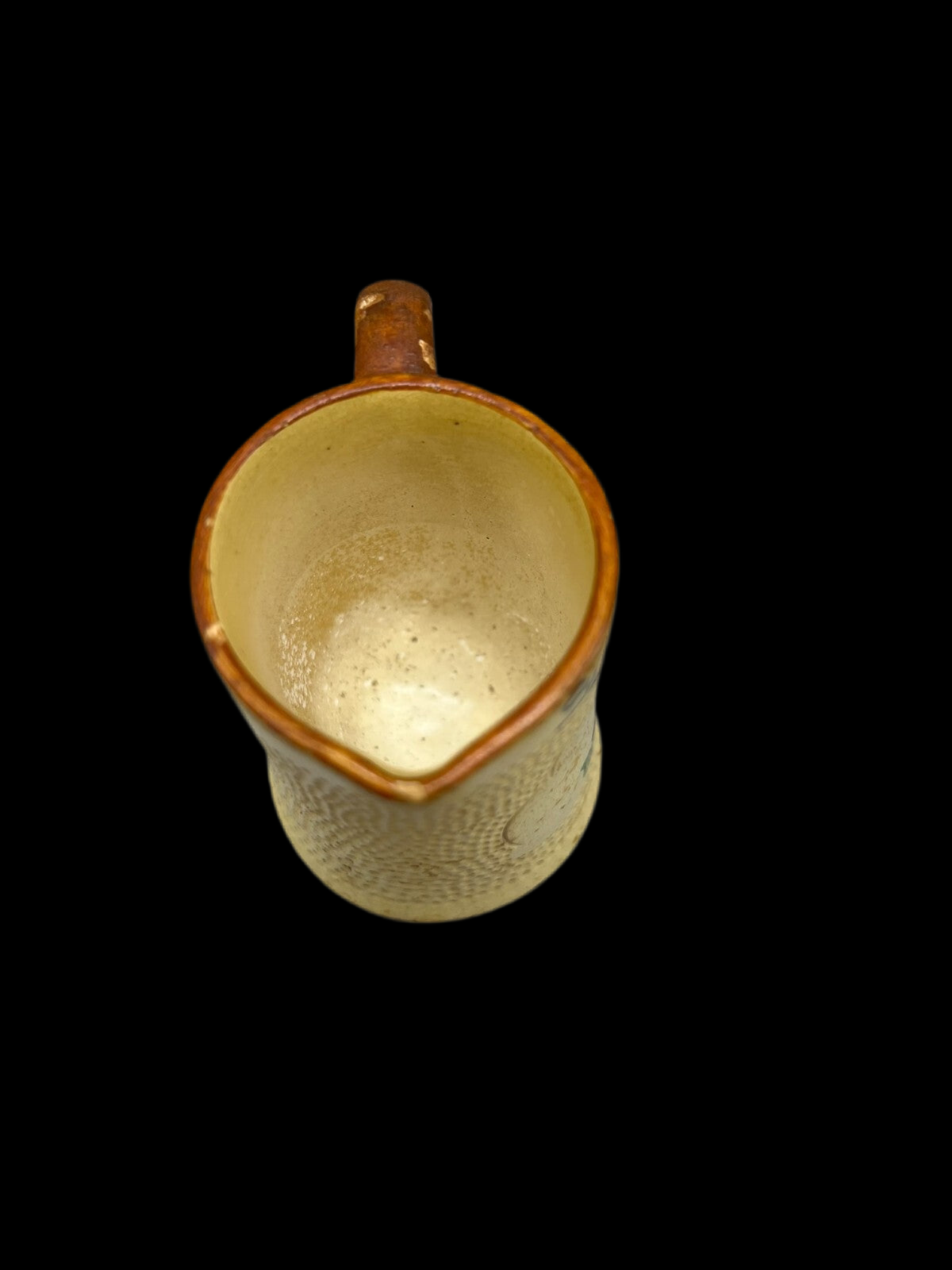 Vintage Manorware Miniature Beige Jug with Brown Handle