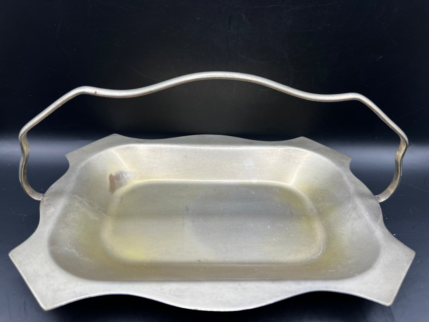 Vintage Goldcraft Anodised Aluminium Handled Bread Basket | Mid-Century Australian Serving Dish | Elegant Retro Fruit Bowl