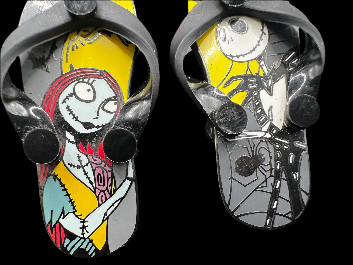 Tokyo Disney Nightmare Before Christmas Jack & Sally Flip-Flop Pins – Authentic Disney Trading Set
