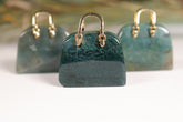 Mini Moss Agate/Lepidolite Handbag Carving | Intuitively Chosen