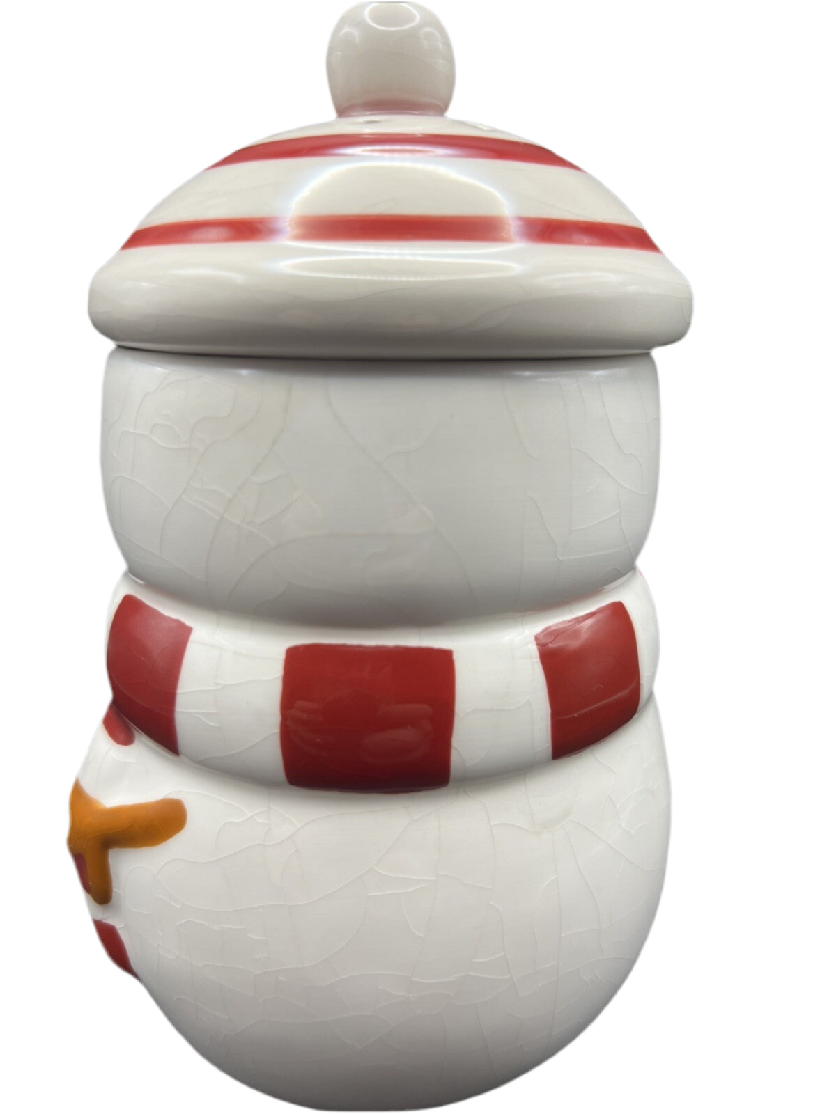 Novelty Ceramic Snowman Mug with Lid and Steam Holes