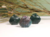 Mini Shell Crystal - Moss Agate/Sakura Agate Carving || Intuitively Chosen