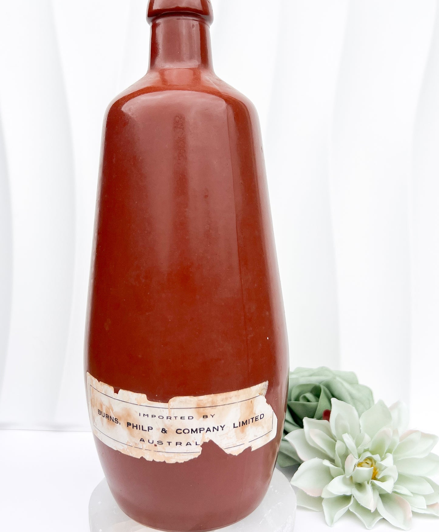 Vintage Glass Montaria Rosé Wine Bottle