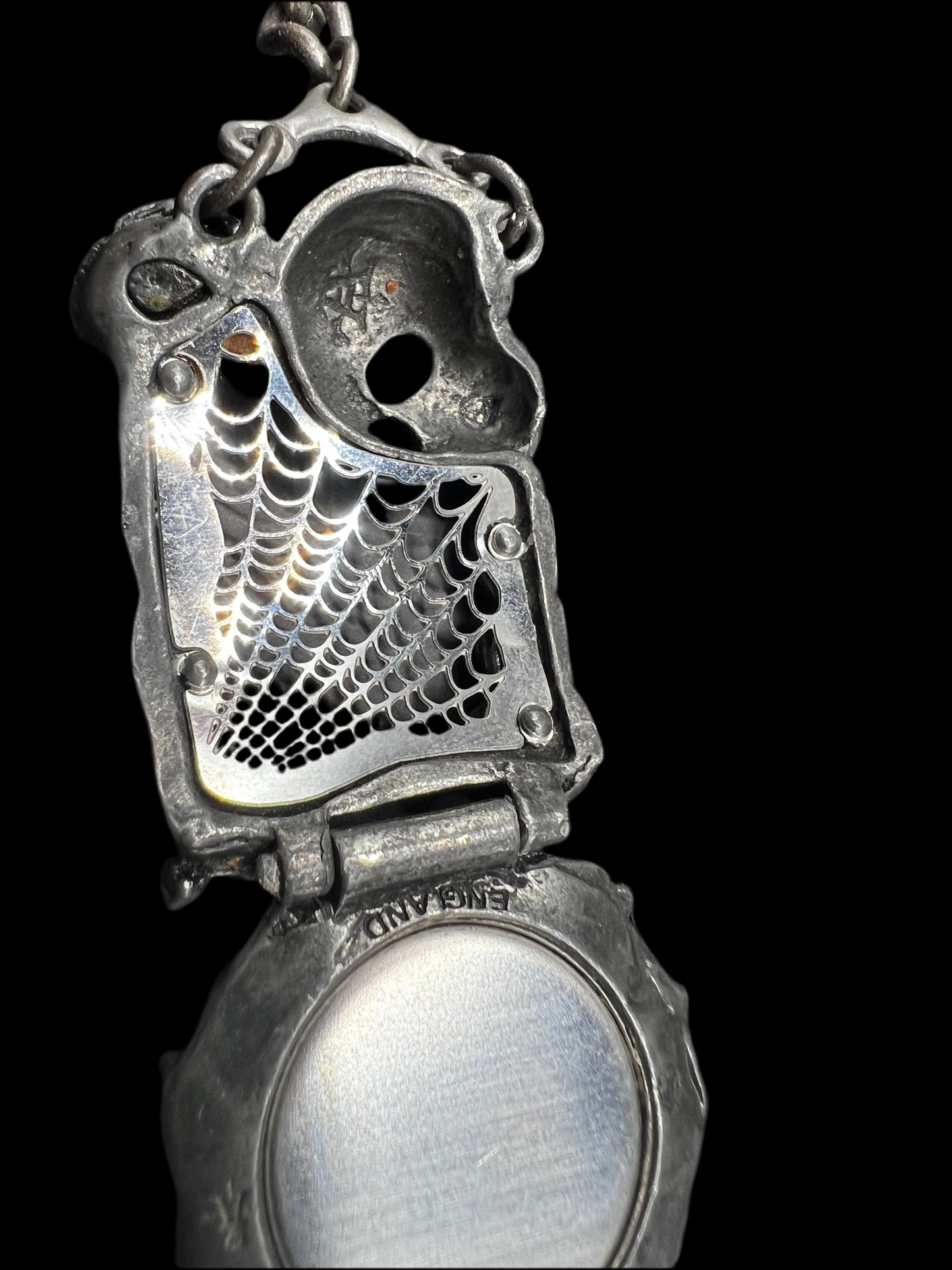 Victorian Gothic Watch – Alchemy Pewter with Skulls, Roses & Crystals