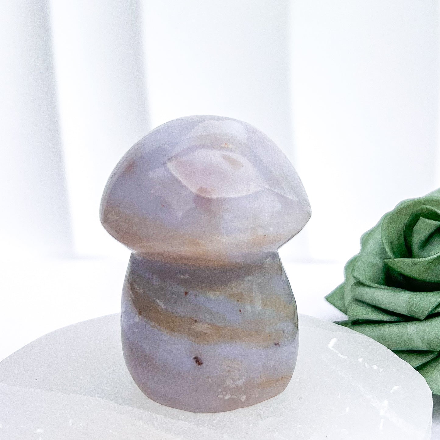 Jasper Mushroom Carving | #3 156g x 6.5cm